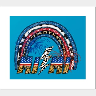 Miami Patriotic 4th of July Design Posters and Art